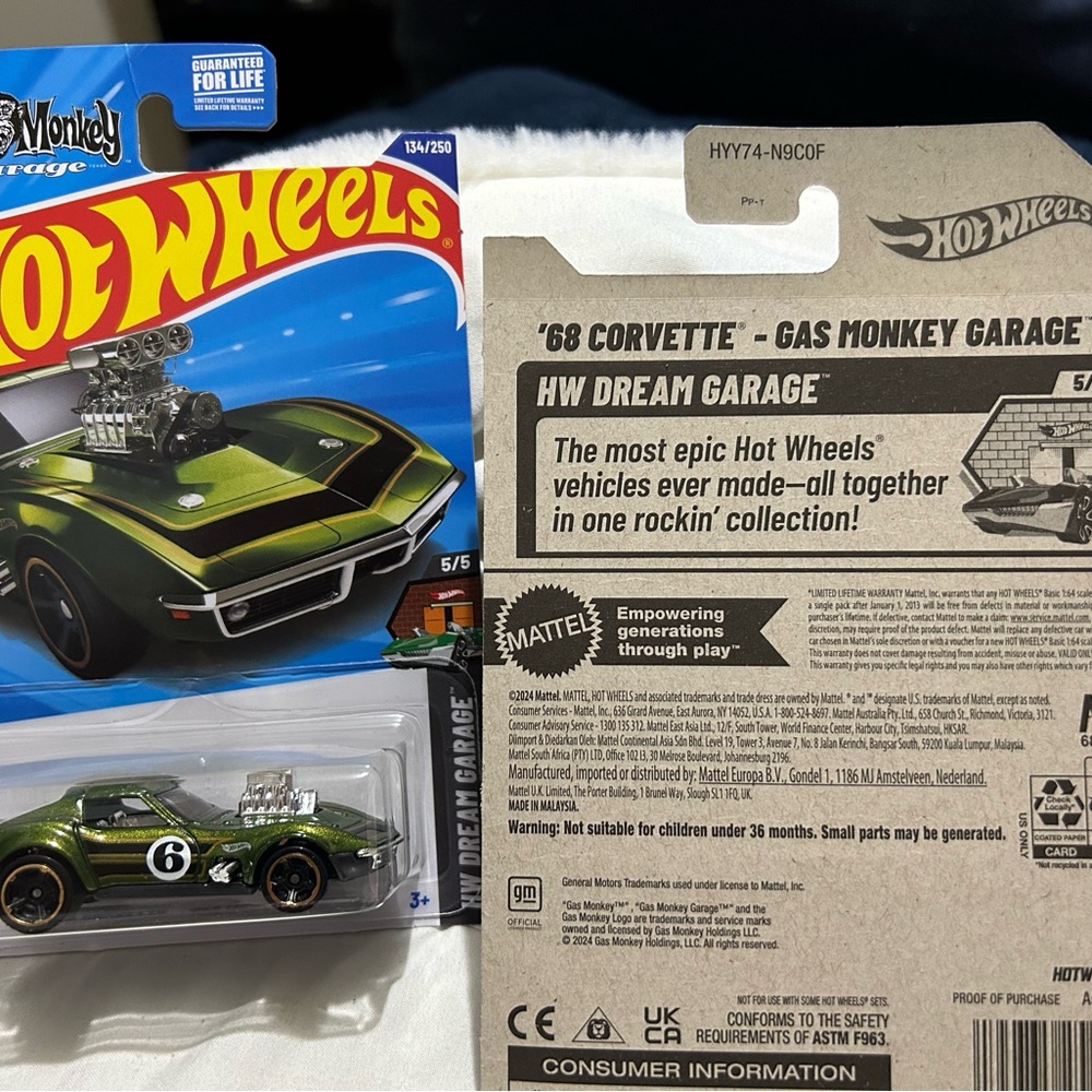 Hot Wheels Gas Monkey '68 Corvette Die-Cast Car